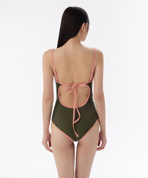 MUSINSA STANDARD WOMAN MUSINSA STANDARD WOMAN Women's One-Piece Swimsuit Khaki
