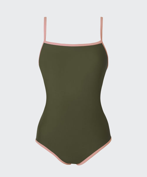 MUSINSA STANDARD WOMAN MUSINSA STANDARD WOMAN Women's One-Piece Swimsuit Khaki