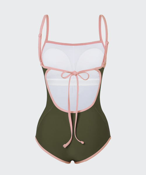 MUSINSA STANDARD WOMAN MUSINSA STANDARD WOMAN Women's One-Piece Swimsuit Khaki