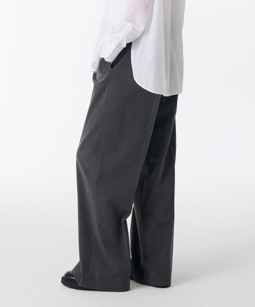 MUSINSA STANDARD WOMAN MUSINSA STANDARD WOMAN Slacks Low Waist Deep Tuck [Medium Gray]