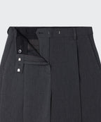 MUSINSA STANDARD WOMAN MUSINSA STANDARD WOMAN Slacks Low Waist Deep Tuck [Medium Gray]