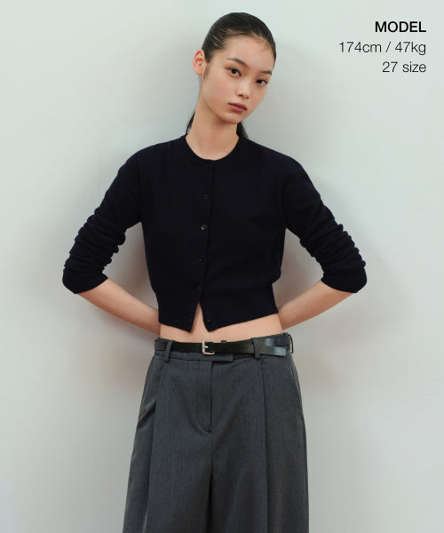 MUSINSA STANDARD WOMAN MUSINSA STANDARD WOMAN Slacks Low Waist Deep Tuck [Medium Gray]