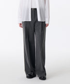 MUSINSA STANDARD WOMAN MUSINSA STANDARD WOMAN Slacks Low Waist Deep Tuck [Medium Gray]