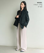 MUSINSA STANDARD WOMAN MUSINSA STANDARD WOMAN Slacks Low Waist Deep Tuck (Light Beige)