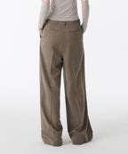 MUSINSA STANDARD WOMAN MUSINSA STANDARD WOMAN Slacks Low Waist Deep Tuck Dusty Beige
