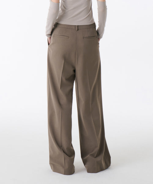 MUSINSA STANDARD WOMAN MUSINSA STANDARD WOMAN Slacks Low Waist Deep Tuck Dusty Beige