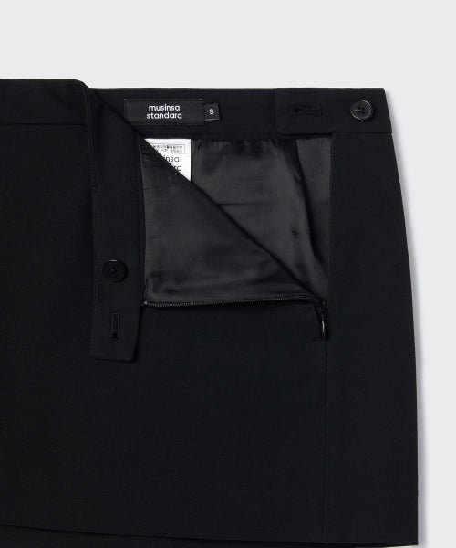 MUSINSA STANDARD WOMAN MUSINSA STANDARD WOMAN Women's low rise mini skirt (black)
