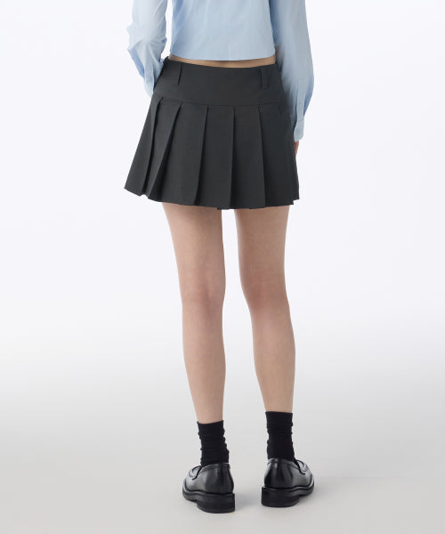 MUSINSA STANDARD WOMAN MUSINSA STANDARD WOMAN Women's Low Rise Pleated Mini Scotts [Gray] Size S