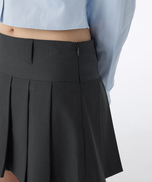 MUSINSA STANDARD WOMAN MUSINSA STANDARD WOMAN Women's Low Rise Pleated Mini Scotts [Gray] Size S