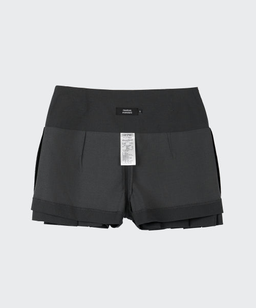 MUSINSA STANDARD WOMAN MUSINSA STANDARD WOMAN Women's Low Rise Pleated Mini Scotts [Gray] Size S