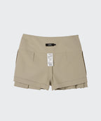 MUSINSA STANDARD WOMAN MUSINSA STANDARD WOMAN Women's Low Rise Pleated Mini Scotts [Warm Sand]