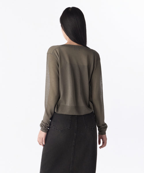 MUSINSA STANDARD WOMAN MUSINSA STANDARD WOMAN Cardigan Sheer Warm Gray