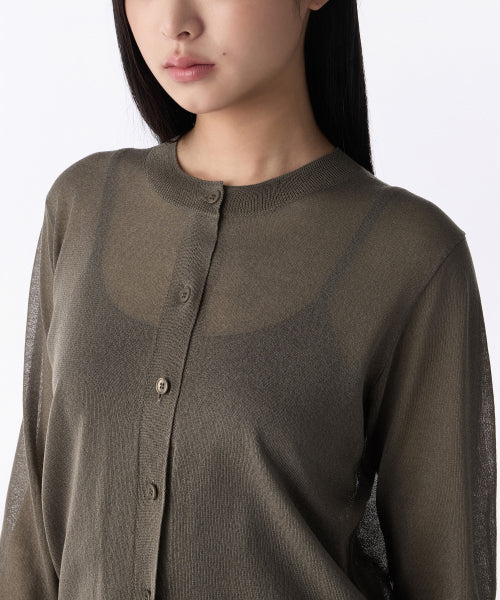 MUSINSA STANDARD WOMAN MUSINSA STANDARD WOMAN Cardigan Sheer Warm Gray