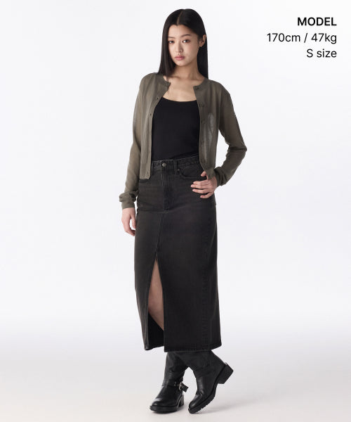 MUSINSA STANDARD WOMAN MUSINSA STANDARD WOMAN Cardigan Sheer Warm Gray