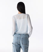 MUSINSA STANDARD WOMAN MUSINSA STANDARD WOMAN Cardigan Sheer Pastel Blue