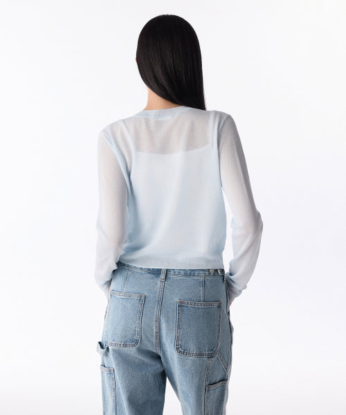 MUSINSA STANDARD WOMAN MUSINSA STANDARD WOMAN Cardigan Sheer Pastel Blue