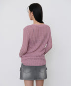 MUSINSA STANDARD WOMAN MUSINSA STANDARD WOMAN Women's Knitwear Crew Neck [Smoke Pink]