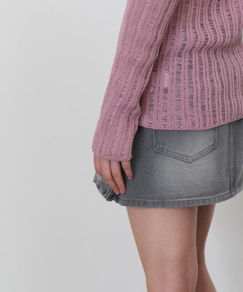 MUSINSA STANDARD WOMAN MUSINSA STANDARD WOMAN Women's Knitwear Crew Neck [Smoke Pink]
