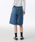 MUSINSA STANDARD WOMAN MUSINSA STANDARD WOMAN Women's Carpenter Bermuda Denim Pants [Medium Indigo]