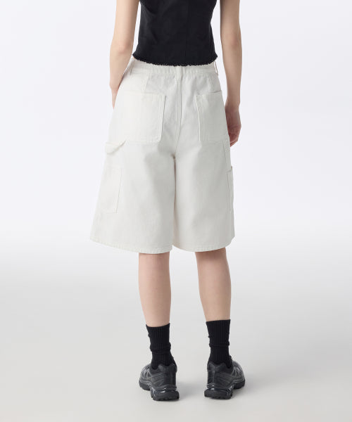MUSINSA STANDARD WOMAN MUSINSA STANDARD WOMAN Women's Carpenter Bermuda Denim Pants (White)