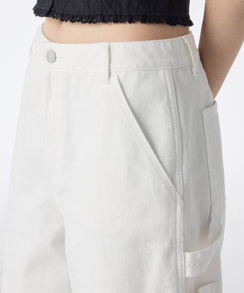 MUSINSA STANDARD WOMAN MUSINSA STANDARD WOMAN Women's Carpenter Bermuda Denim Pants (White)
