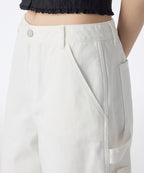 MUSINSA STANDARD WOMAN MUSINSA STANDARD WOMAN Women's Carpenter Bermuda Denim Pants (White)
