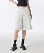 MUSINSA STANDARD WOMAN MUSINSA STANDARD WOMAN Women's Carpenter Bermuda Denim Pants (White)