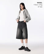 MUSINSA STANDARD WOMAN MUSINSA STANDARD WOMAN Women's Big Brush Wide Bermuda Denim Pants