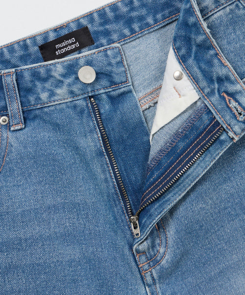MUSINSA STANDARD WOMAN MUSINSA STANDARD WOMAN Women's Denim Bermuda Pants [Light Indigo]