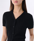 MUSINSA STANDARD WOMAN MUSINSA STANDARD WOMAN Women's Cable Short Sleeve Cardigan (Size M)