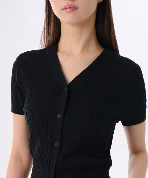 MUSINSA STANDARD WOMAN MUSINSA STANDARD WOMAN Women's Cable Short Sleeve Cardigan (Size M)