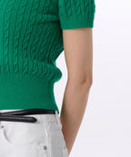 MUSINSA STANDARD WOMAN MUSINSA STANDARD WOMAN Cardigan Short Sleeve [Green]