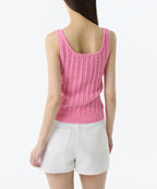 MUSINSA STANDARD WOMAN MUSINSA STANDARD WOMAN Women's Cable Knit Sleeveless Top [Pink]