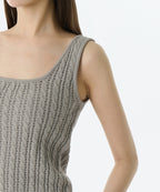 MUSINSA STANDARD WOMAN MUSINSA STANDARD WOMAN Women's Cable Knit Sleeveless Top (Light Warm Gray)