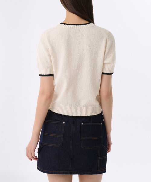 MUSINSA STANDARD WOMAN MUSINSA STANDARD WOMAN Women's Mini Bouclinger Short Sleeve Knit Size S