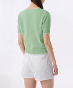 MUSINSA STANDARD WOMAN MUSINSA STANDARD WOMAN Women's Mini Bouclinger Short Sleeve Knit Green/Mint