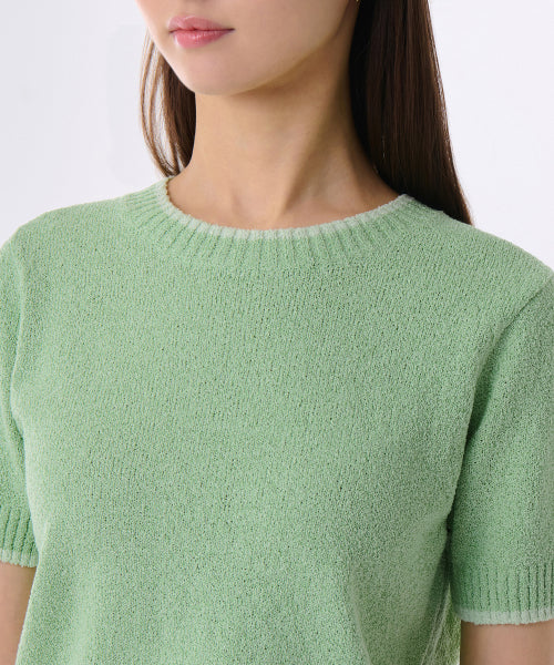 MUSINSA STANDARD WOMAN MUSINSA STANDARD WOMAN Women's Mini Bouclinger Short Sleeve Knit Green/Mint