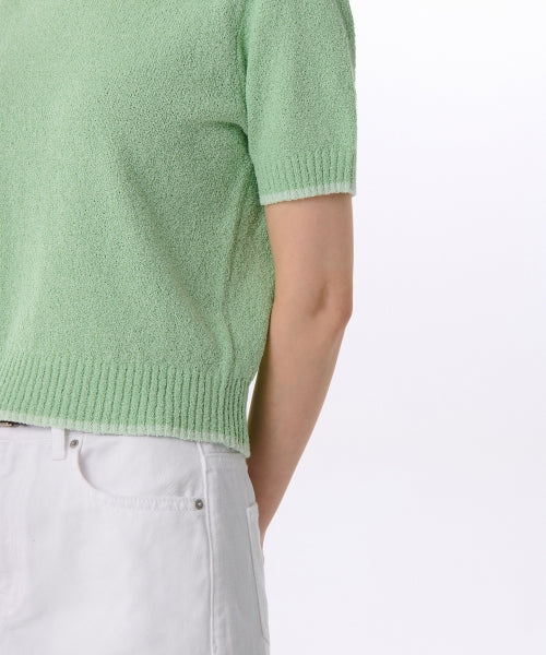 MUSINSA STANDARD WOMAN MUSINSA STANDARD WOMAN Women's Mini Bouclinger Short Sleeve Knit Green/Mint