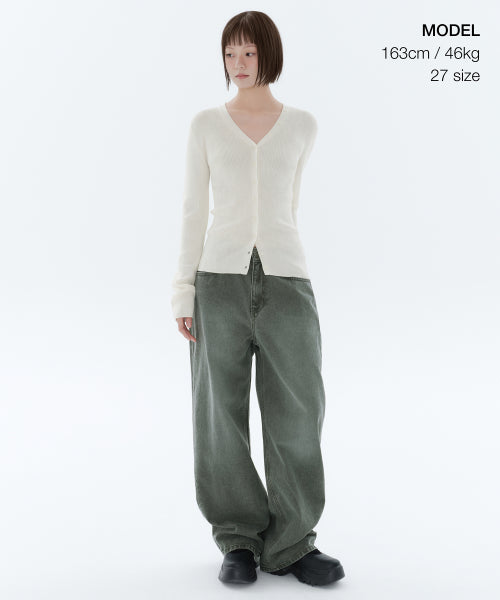 MUSINSA STANDARD WOMAN MUSINSA STANDARD WOMAN Denim Wide Pants Khaki Gray