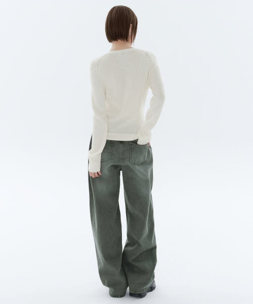 MUSINSA STANDARD WOMAN MUSINSA STANDARD WOMAN Denim Wide Pants Khaki Gray