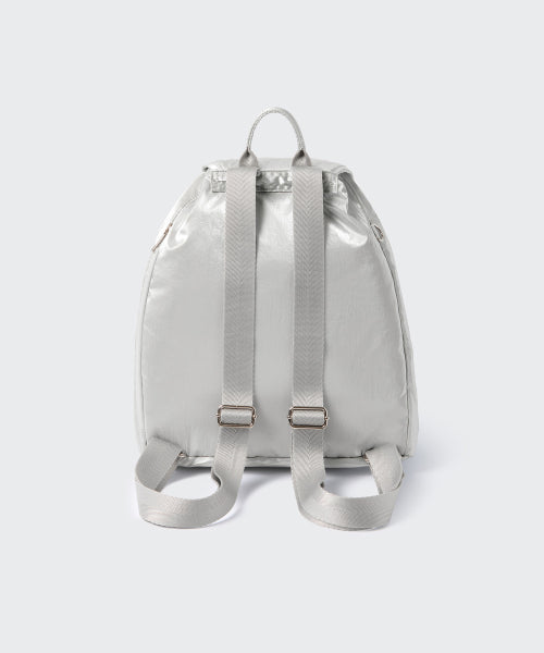 MUSINSA STANDARD WOMAN MUSINSA STANDARD WOMAN Women's Shiny Flap Mini Backpack Silver