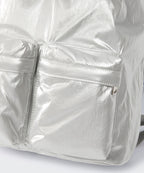 MUSINSA STANDARD WOMAN MUSINSA STANDARD WOMAN Women's Shiny Flap Mini Backpack Silver