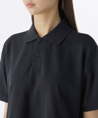 MUSINSA STANDARD WOMAN MUSINSA STANDARD WOMAN Women's Relaxed Crop Pique Polo Shirt (Navy)