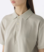MUSINSA STANDARD WOMAN MUSINSA STANDARD WOMAN Relaxed Crop Pique Polo Shirt (Mushroom)
