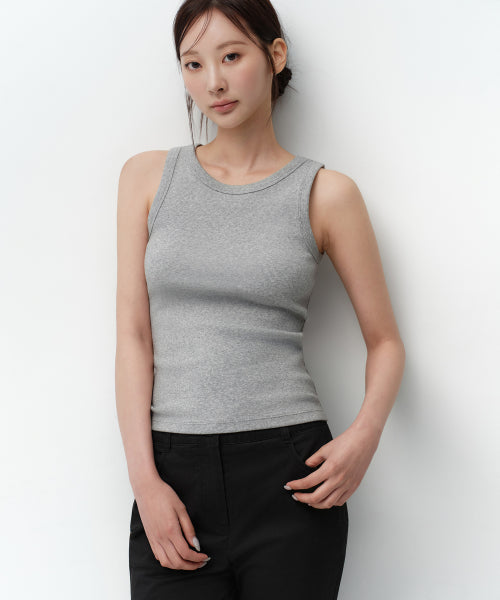 MUSINSA STANDARD WOMAN MUSINSA STANDARD WOMAN Essential Tank Top Medium Gray