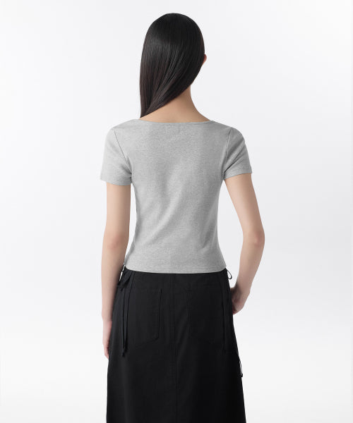 MUSINSA STANDARD WOMAN MUSINSA STANDARD WOMAN T-Shirt Medium Gray