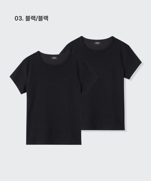 MUSINSA STANDARD WOMAN MUSINSA STANDARD WOMAN T-Shirt 2 Pack