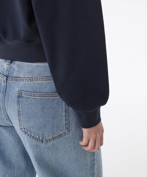 MUSINSA STANDARD WOMAN MUSINSA STANDARD WOMAN Sweatshirt Collared Navy
