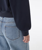MUSINSA STANDARD WOMAN MUSINSA STANDARD WOMAN Sweatshirt Collared Navy
