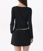 MUSINSA STANDARD WOMAN MUSINSA STANDARD WOMAN Cardigan Slim Scoop Neck [Black]